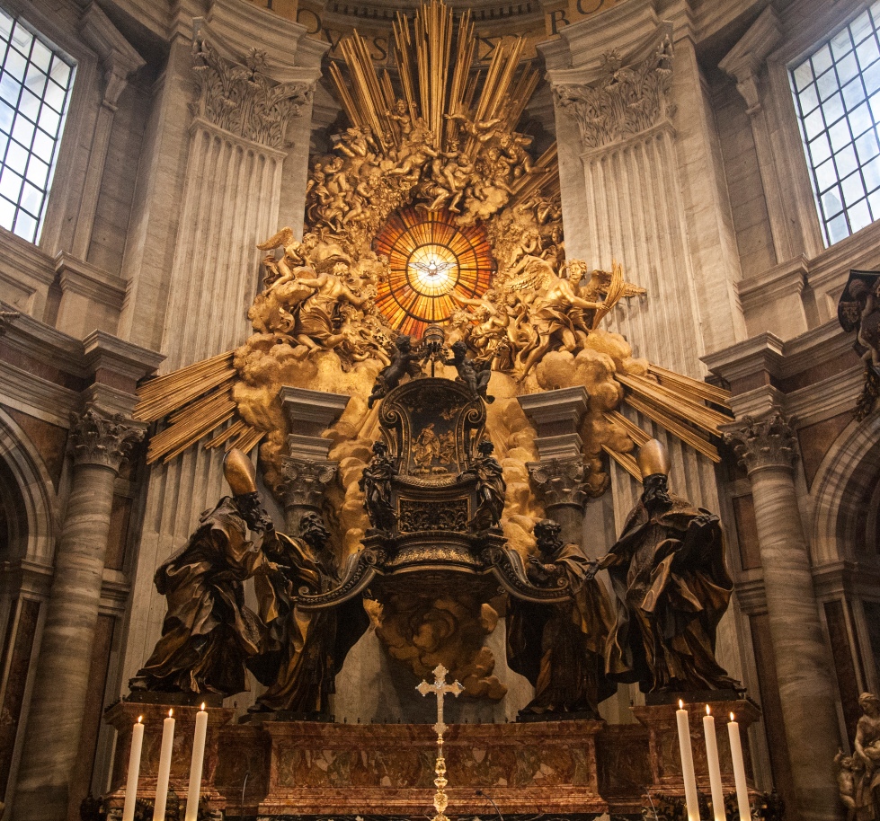 Photo of the Chair of St. Peter by Bernini.